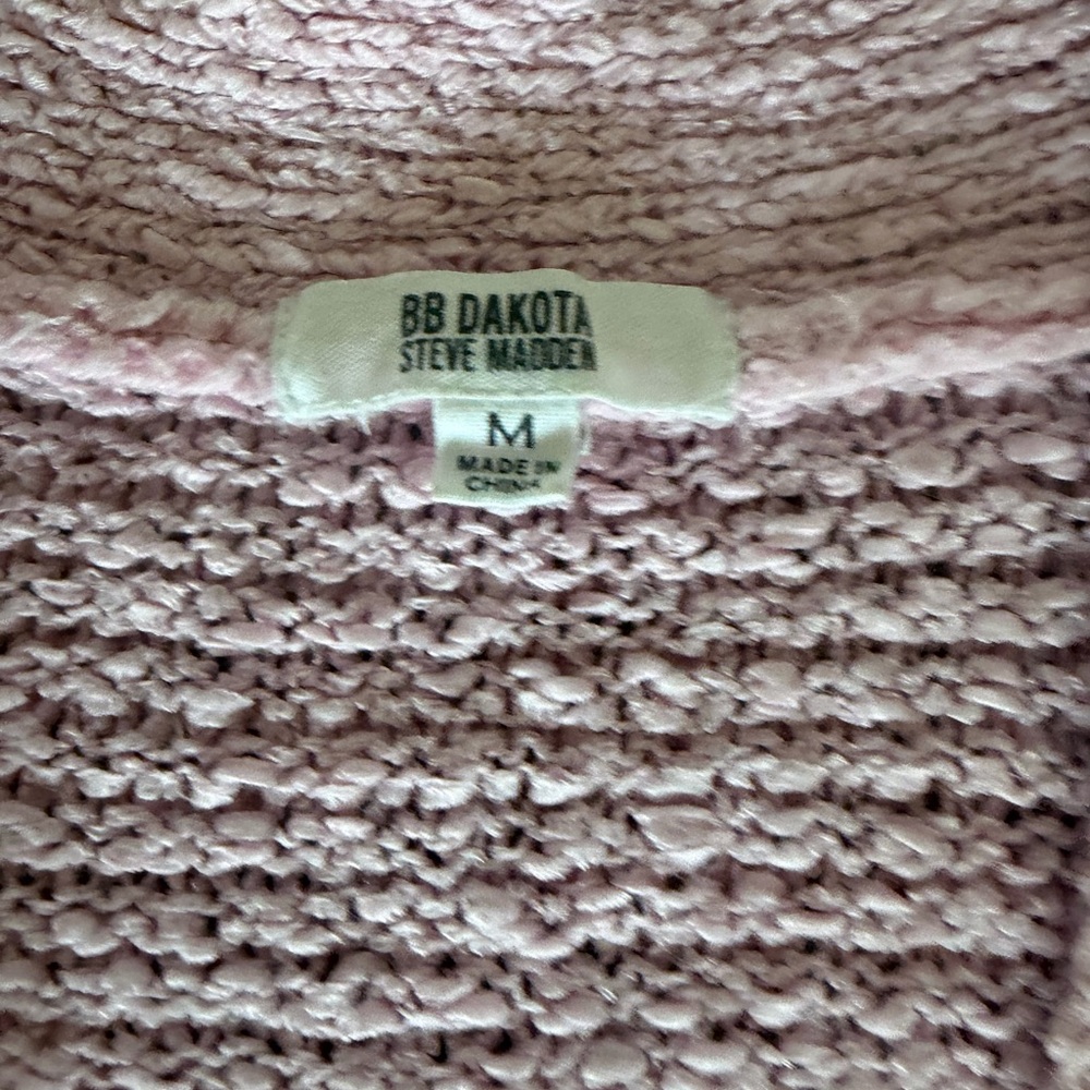BB Dakota Light Pink Chunky Knit Button Cardigan - Picture 2 of 2